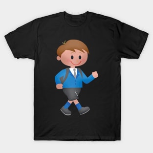 Handsome Schoolboy in A Classy Uniform T-Shirt